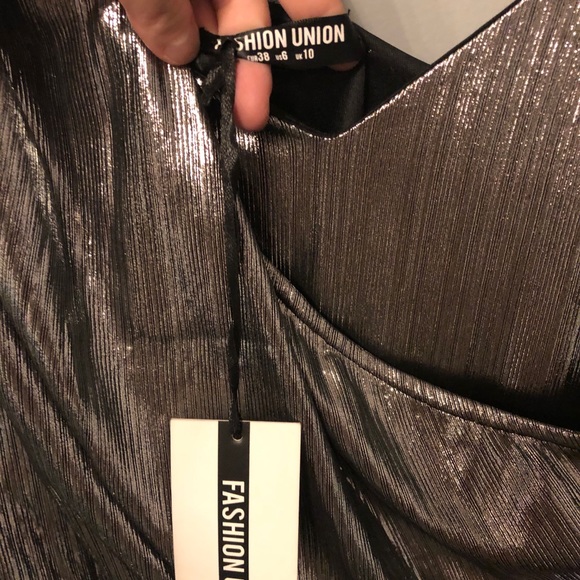 Metallic Silver Dress - Picture 3 of 4